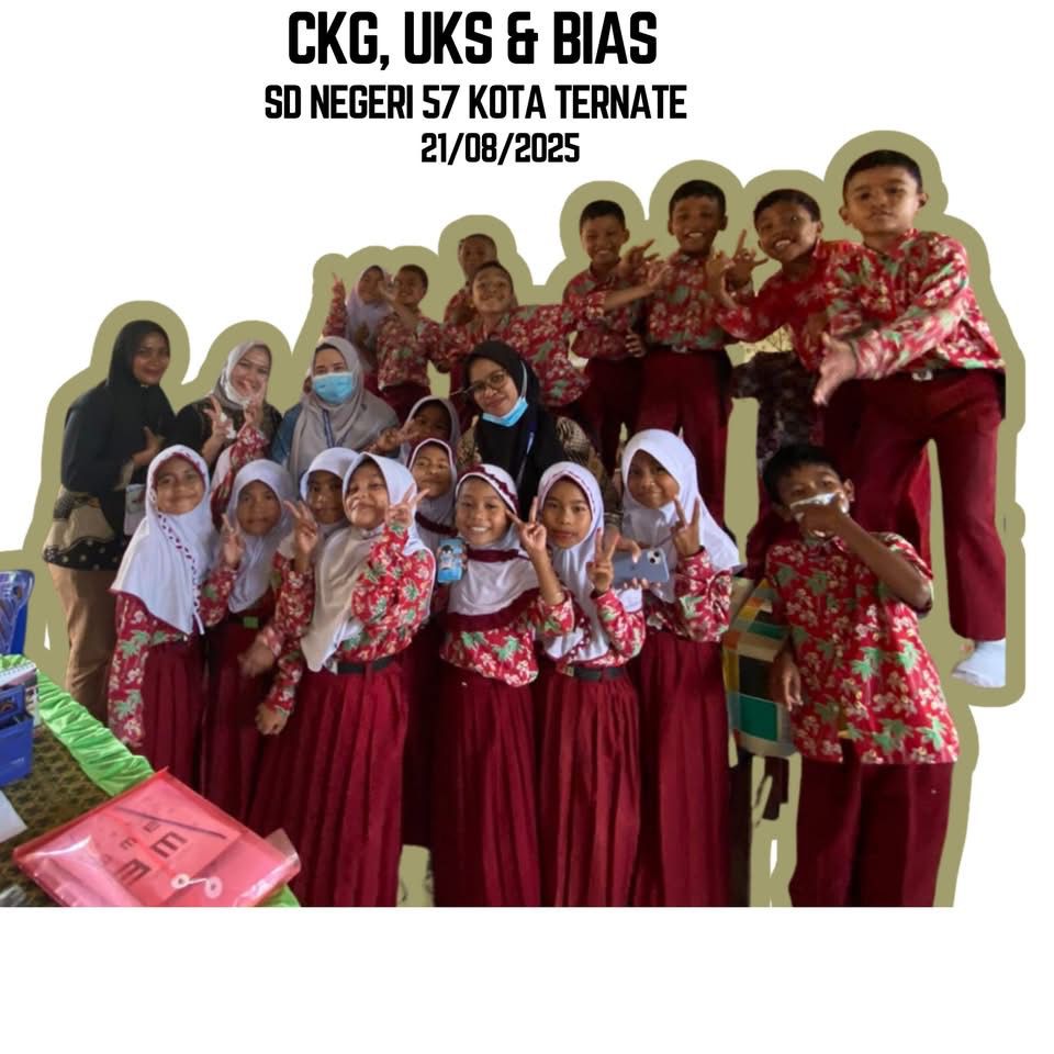 Pelaksanaan BIAS, UKS & Cek Kesehatan Gratis PKM Bahari Berkesan Berlokasi di SD Negeri 57 KOTA TERNATE.